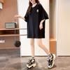 Women's Oversized Cotton T-shirt Sweet Cartoon Print Short Sleeve Casual Top