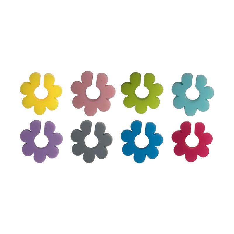 8 sztuk kieliszek do wina urok silikonowy kwiat napoju znacznik znacznika etykieta na kubek identyfikacyjny