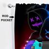 Zasłony Gamingowe Draperie Dziecięce Gamer Gry Wideo Zestaw Zasłon dla Chłopców Nowoczesny Kontroler do Gier Zasłona Materiałowa Zielony Gamer 2 Sztuki