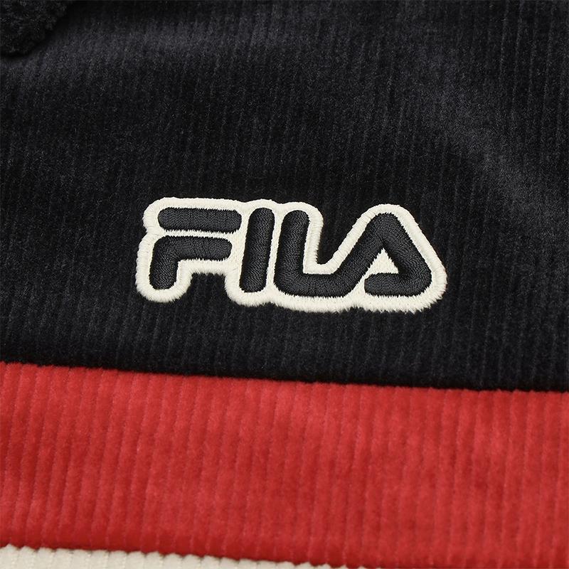 Fila Original Street Style Classic Retro Sports Casual Comfortable Corduroy Warm Loose Cotton Jacket Men Jackets F11M619906F-BK