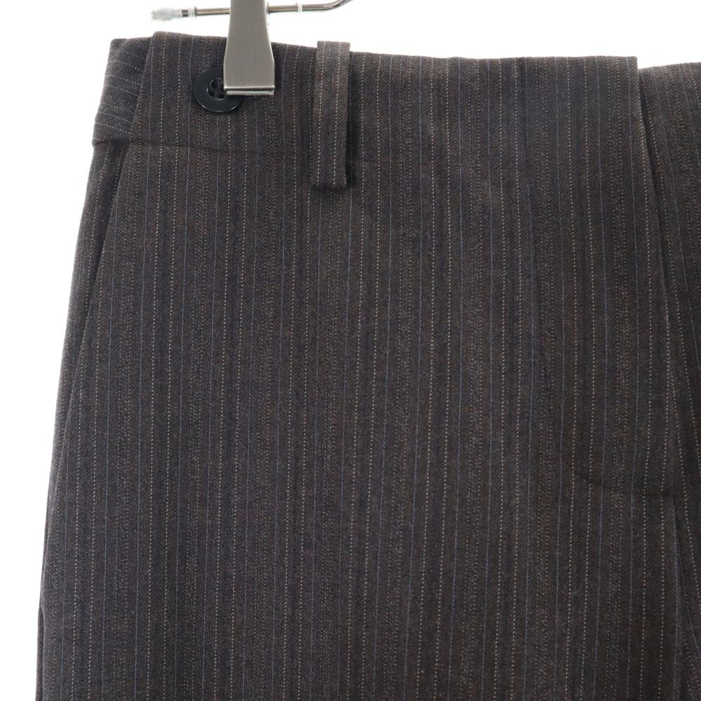 Chloe French Wool Striped Pattern Slacks Pants T36 Brown Women Used