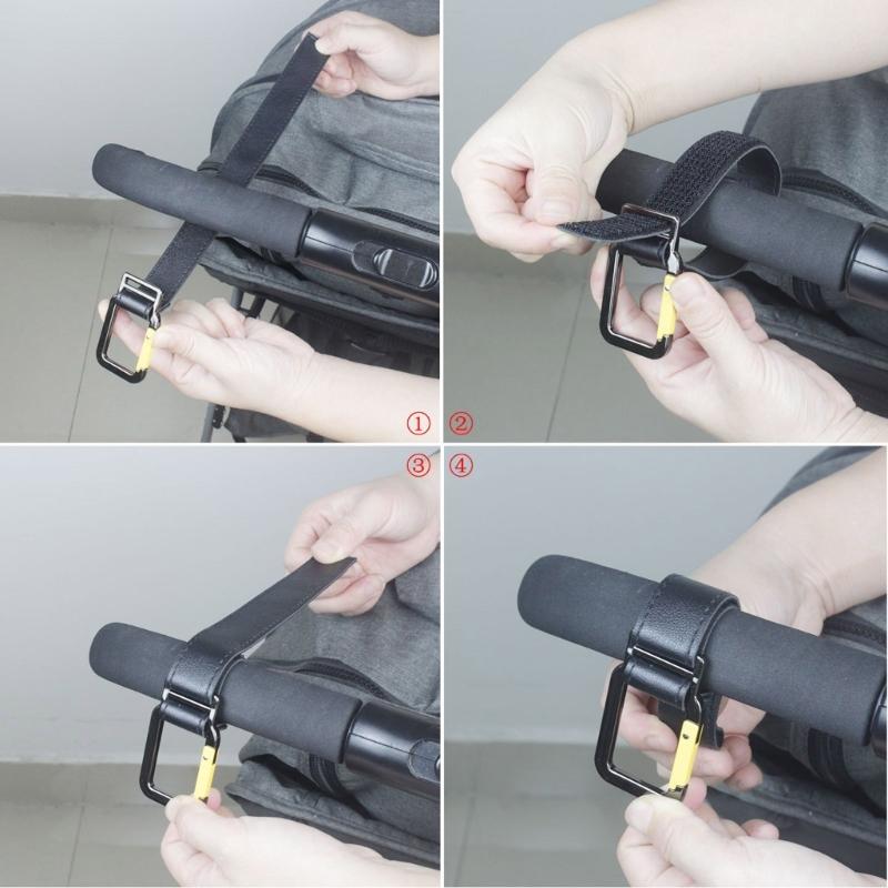 Adjustable Strollers Hook Practical Adjustable Strollers Organizer PU Strap For Diaper Bags And Groceries