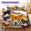 Butterfly Pattern Bedding Quilt Set Quilt Cover Pillowcase Home Decoration Birthday Gift (1 * duvet cover + 2 * pillowcase, without core)