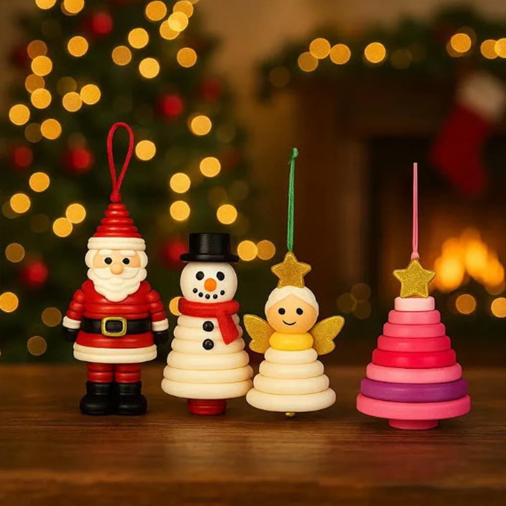 5 - Button Kit - DIY Button Handmade Kit, Novel Christmas Decorations. Santa and for Creative Decorations Gifts