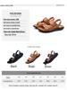 2025 Men's Genuine Leather Sandals: Beach & Casual Non-Slip Soft Sole Dual-Use Summer Shoes