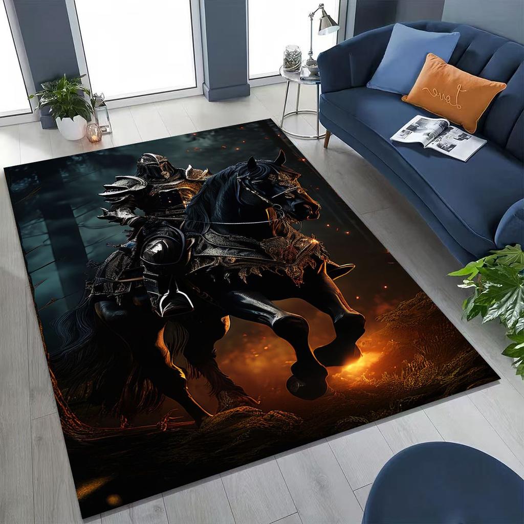 Templar Blood Knight Honor Holy Crusader Cartoon Rug for Bedroom Living Room Sofa Home Doormat Decor,Kid Play Non-slip Floor Mat