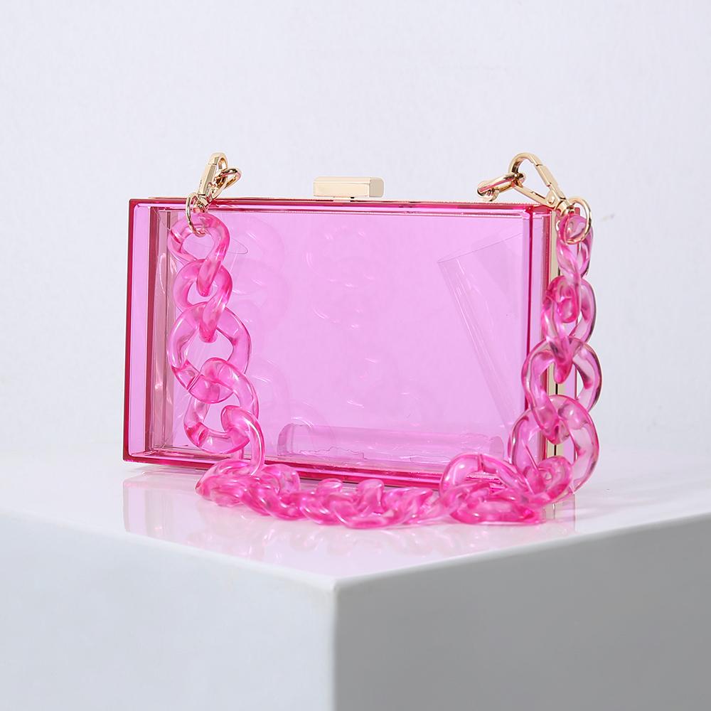 Women Royal Blue Bag Fashion Jelly Clutch Purses and Handbags Luxury Designer Candy Color Acrylic Mini Crossbody Shoulder Bag
