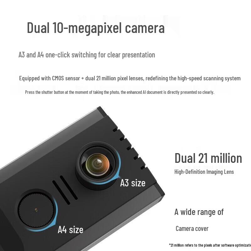Deli 15162 A3/A4 HD Dual Camera Document Scanner CN Plug (adapter Included)