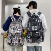 Junior High School College Student Schoolbag Female Graffiti Backpack Large Capacity Trendy Cool Boys Fashion High Value Travel Backpack