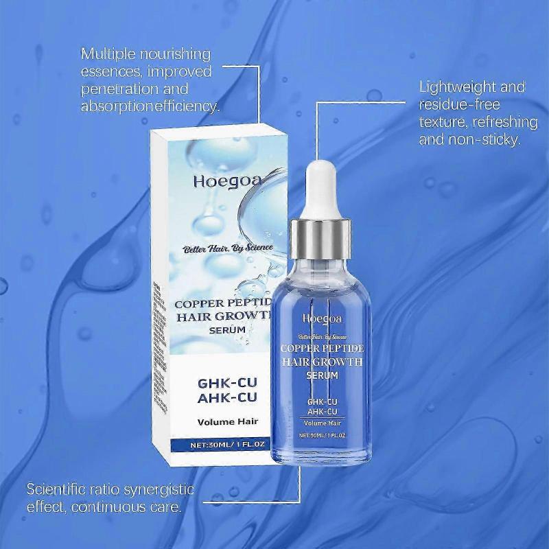 Advanced Copper Peptide Hair Regrowth Formula, Copper Peptide Hair Growth Treatment Serum for Women Men, Copper Peptide Serum for Hair, 30ml