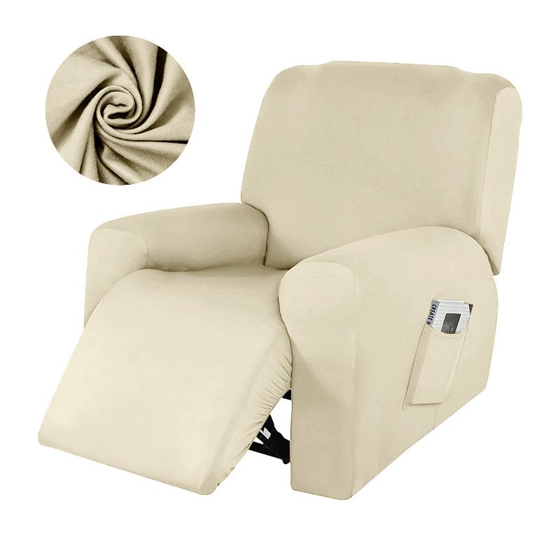 1/2/3/4 Seater Recliner Elastic Sofa Covers Waterproof Stretch Armchair Reclining Sofa Slipcover Relax Chair Covers Adjustable