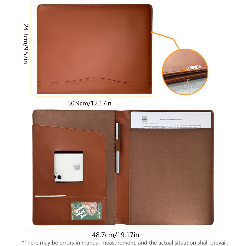 Business Padfolio Organizer Document Planner Portfolio Binder Storage Pocket