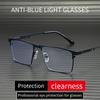 Business Semi-Frame Engineering Fatigue Flat Light Glasses Frame Office Anti-Blue Light Glasses Myopia Glass Frame For Men 6007