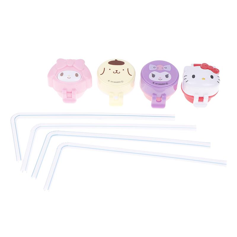 Cartoon Straw Bottle Caps Mineral Milk Drink Plastic Bottle Cap Replacement Toys
