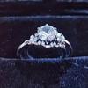 Huitan Graceful 2Pcs Wedding Rings Set Bridal Zircon with Bright Zirconia Elegant Lady Detachable Wear Finger Accessories Gift