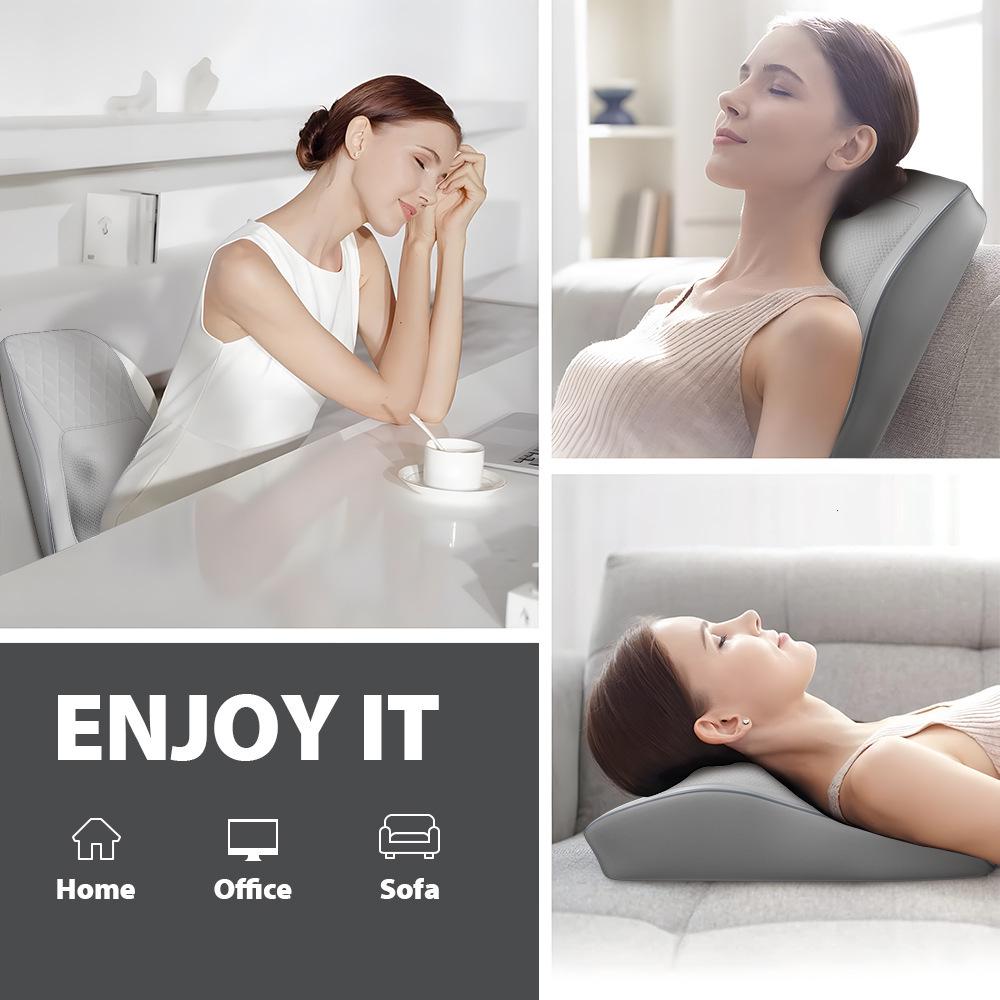 Multi-Functional Neck, Shoulder, Lumbar, and Back Kneading Massage Pillow