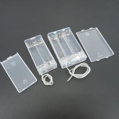 Transparent 2/3 solt AA 3V 4.5V Batteriehalter Box Gehäuse mit Schalter AA Batteriehalter Box Gehäuse mit Schalter q1