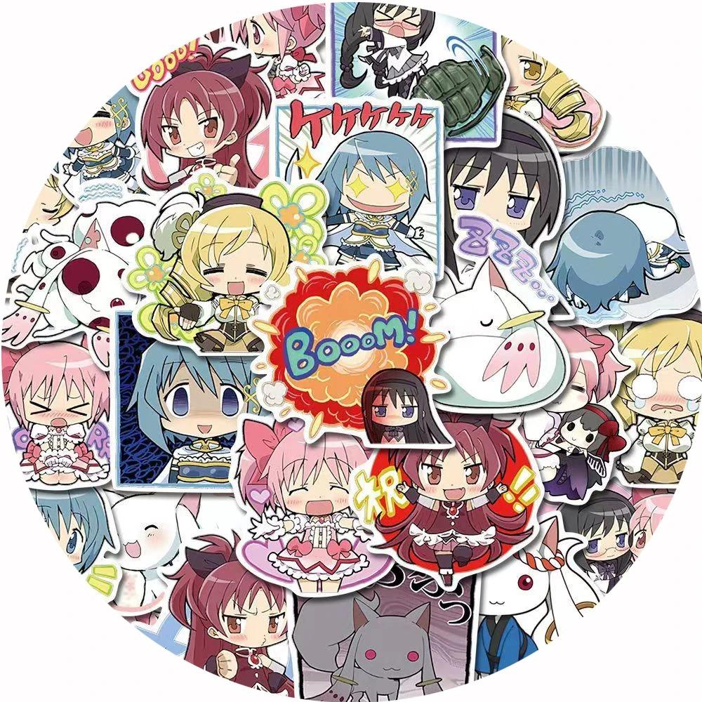10/30/48pcs Anime Puella Magi Madoka Magica Stickers Kawaii Graffiti Decals DIY Notebook Luggage Scrapbook Cute Cartoon Sticker