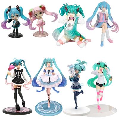 21cm Fille Sexy Miku Figurine Anime Mode Sous-culture Miku Figurine d'Action Cadeau de Noël PVC Modèle de Collection Poupée Jouets