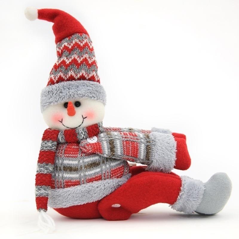 New Christmas Curtain Buckle Christmas Home Decorations Santa Claus Sonwman Window Ornament Decor Supplies Festival Kids Gifts