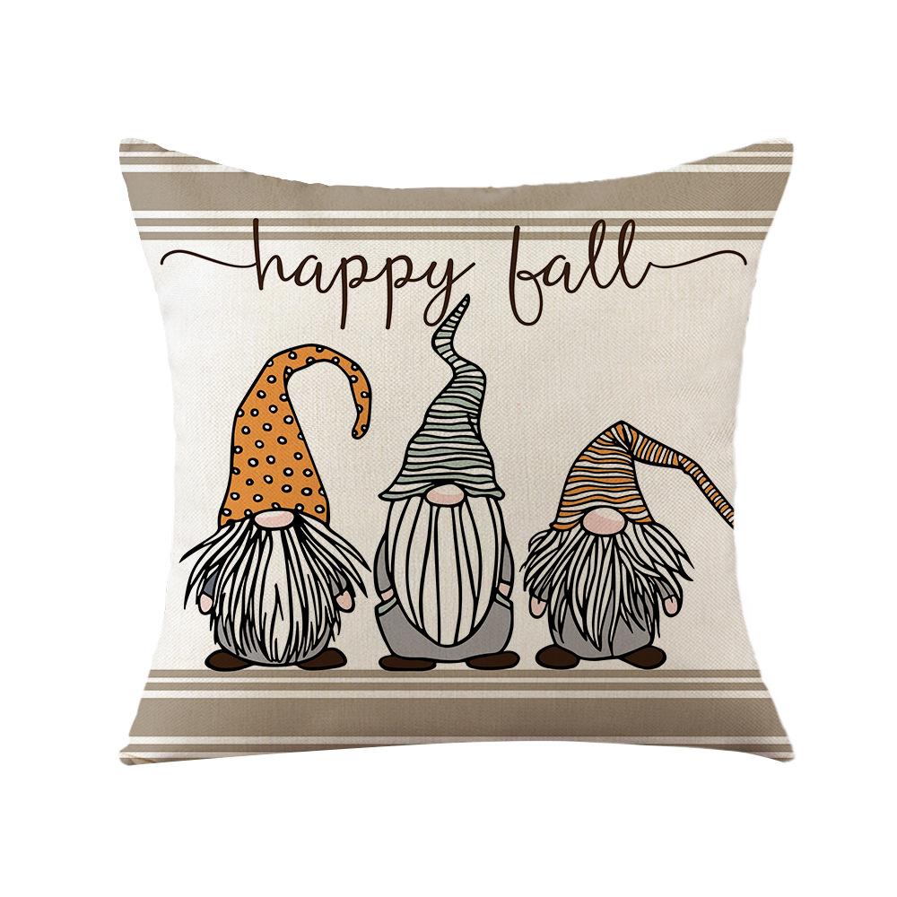 Autumn Thanksgiving Pillow Cover Pumpkin Sunflower Polyester Print Nordic Home Living Room Sofa Cushion Cover