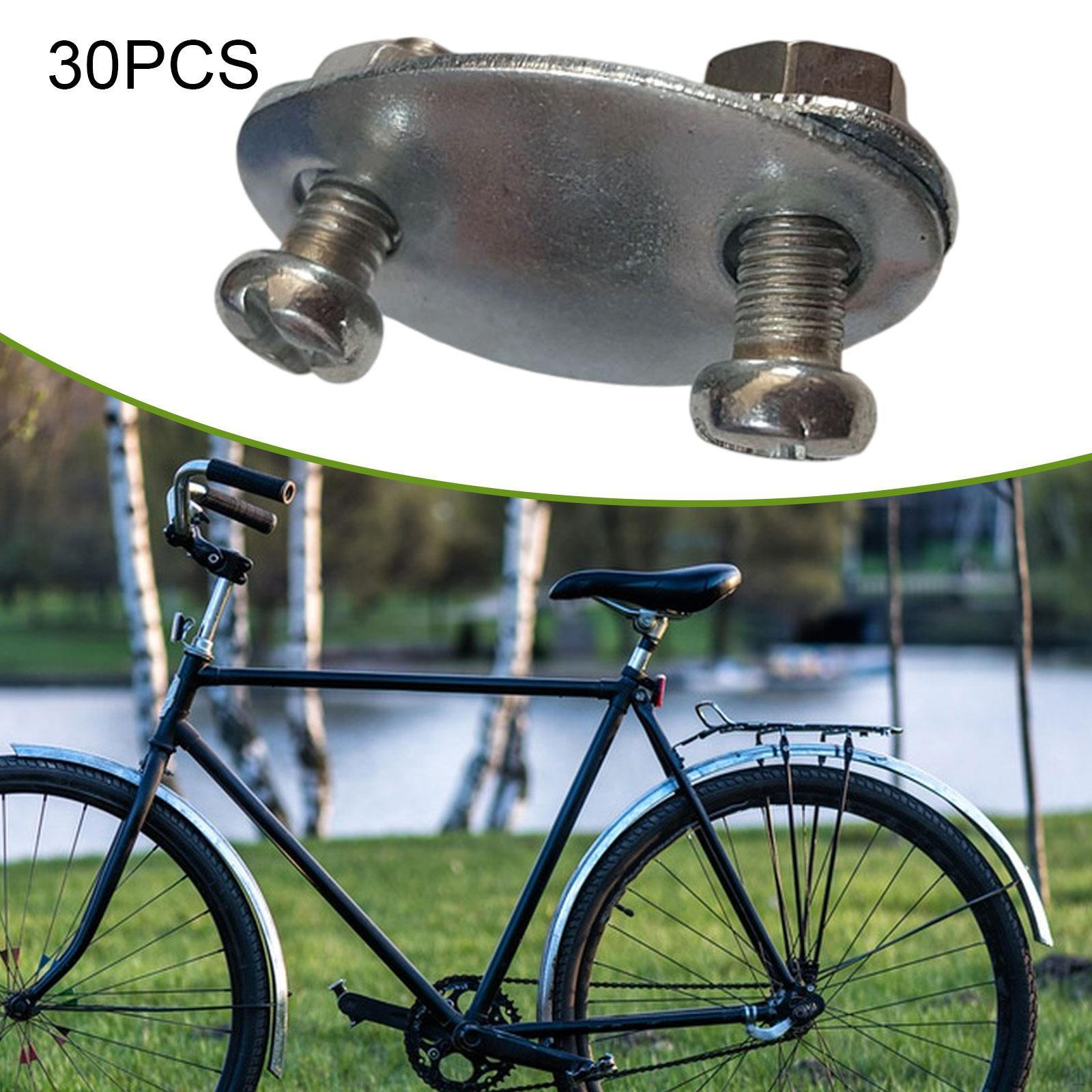 

30x Пластина крепления ножки брызговика, Крепежный хомут, Болт-анкер для троса, Универсальный хомут-регулятор тормозного троса