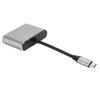 Adapter TypeC Hub To VGA HDMI DVI Displayport3.1 Ethernet Converter Dock 4K Resolution(Gray )
