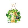 4Pcs Patrick's Day Luck Door Sign Front Door Hanging Sign Paper Plaques Hanging Ornament for Door Wall Decoration
