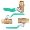 3Pcs 12in Water Pipe Ball Valve Female Male Threaded Thickened Brass Drain Shut Off Switch
