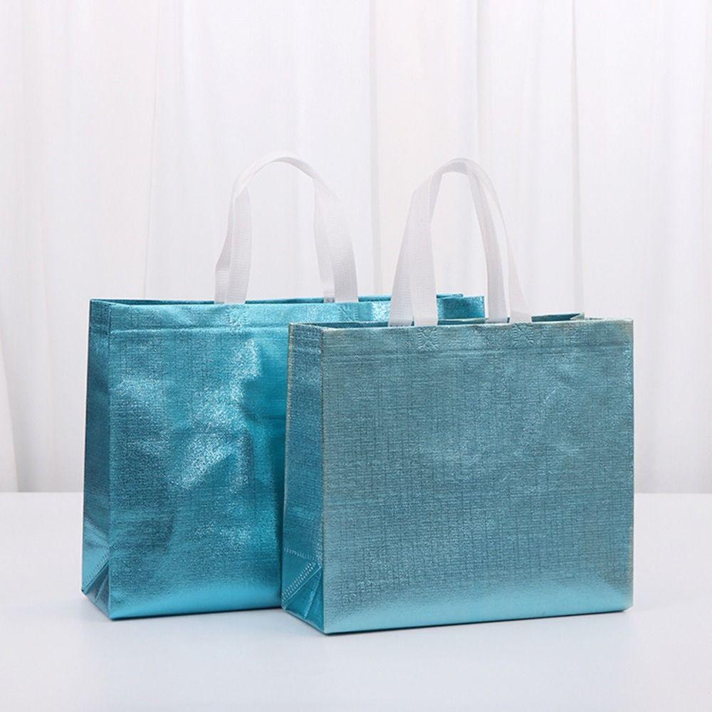 Eco-Friendly Non-woven Fabric Shopping Bag Solid Color Shopping Pouch  Birthday Party