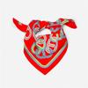 Twill Silk Scarf Woman Chain Print Square Scarves Wraps Bandana Small Hijab Foulards Lady Tie Headband Neckerchief 53CM