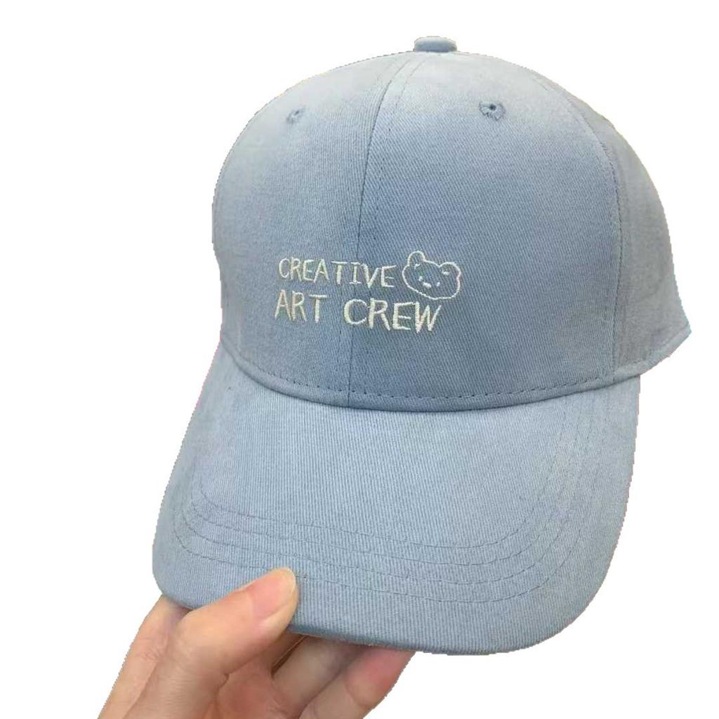 Big head and big face Tiancai baseball cap for women's spring and summer new big head circumference versatile face small blue cap