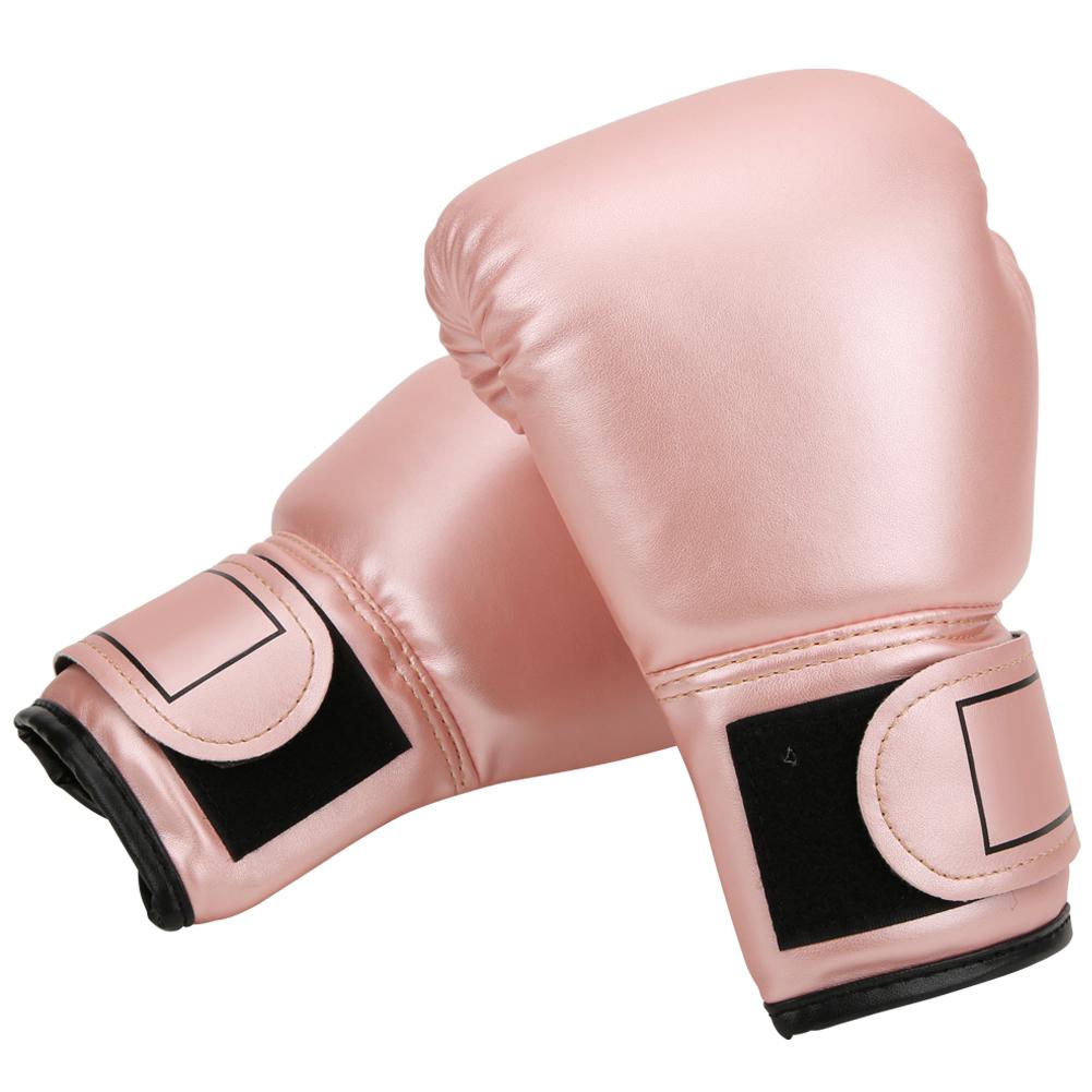 Breathable PU Leather Boxing Gloves Kid Sanda Sparring Sandbag Mitts Training EquipmentPink