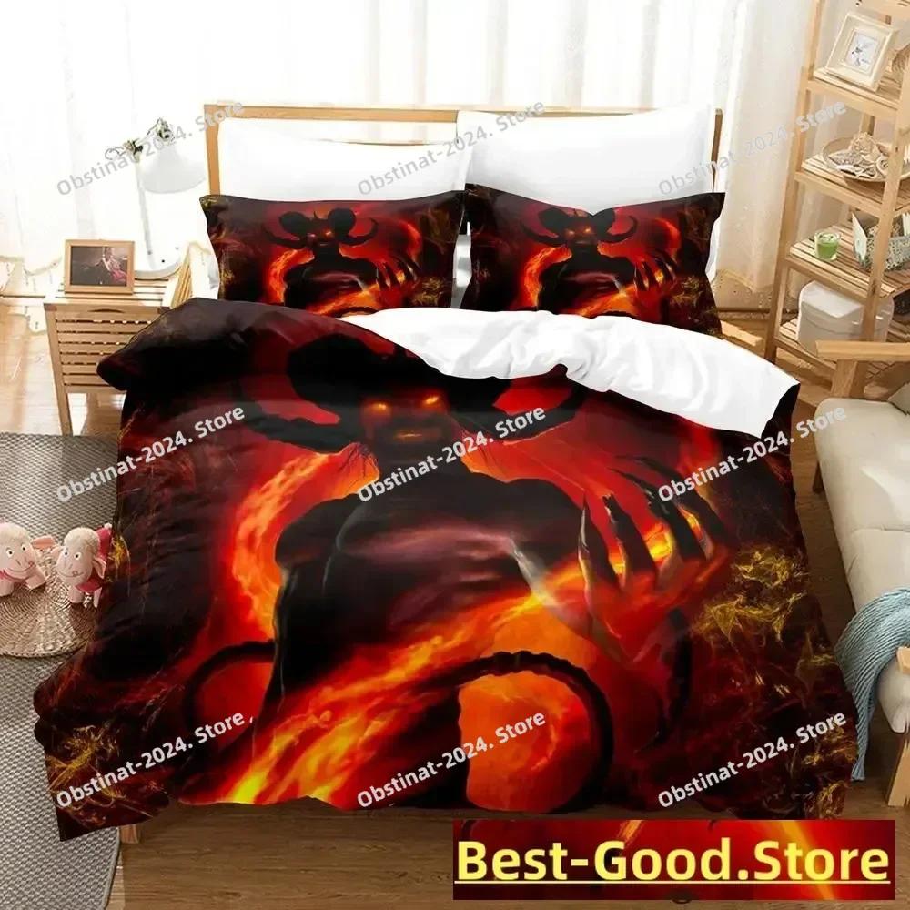 Demon Monster Satan Bedding Set Single Twin Printed Bed Set With Pillowcase Bed Duvet Cover Single Double Queen Super King Size