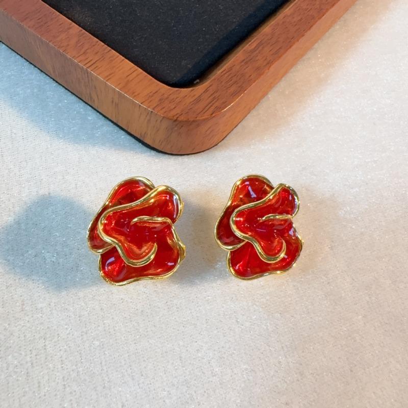 Kubischer Kamelienblüten-Ohrstecker für Damen Einzigartiges Design Temperamentvoller Ohrring Täglicher Temperamentvoller Ohrschmuck Sanftes Mädchengeschenk