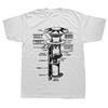Mens Pinball Bumper Schematic T Shirt Pinball Machines Lover 100 Cotton Tops Funny Short Sleeve O Neck Tee Shirt Gift Idea