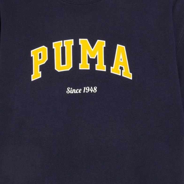 Puma Varsity Simple Comfortable Pullover Short Sleeve T-Shirt Men Tops Navy-Blue 634353-14