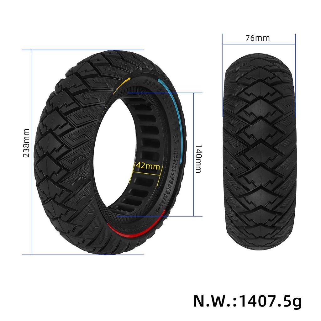 Ulip 10*3/255*80(80/65-6) Off-road Solid Tire with Three Colours Circle