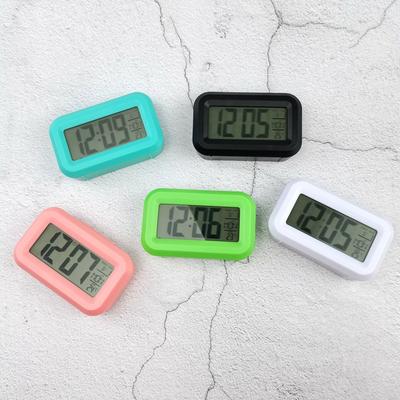 New Mini Electronic Clock Simple Clock Children's Cute Small Alarm Clock Thin Clock Candy Color Clock 1861