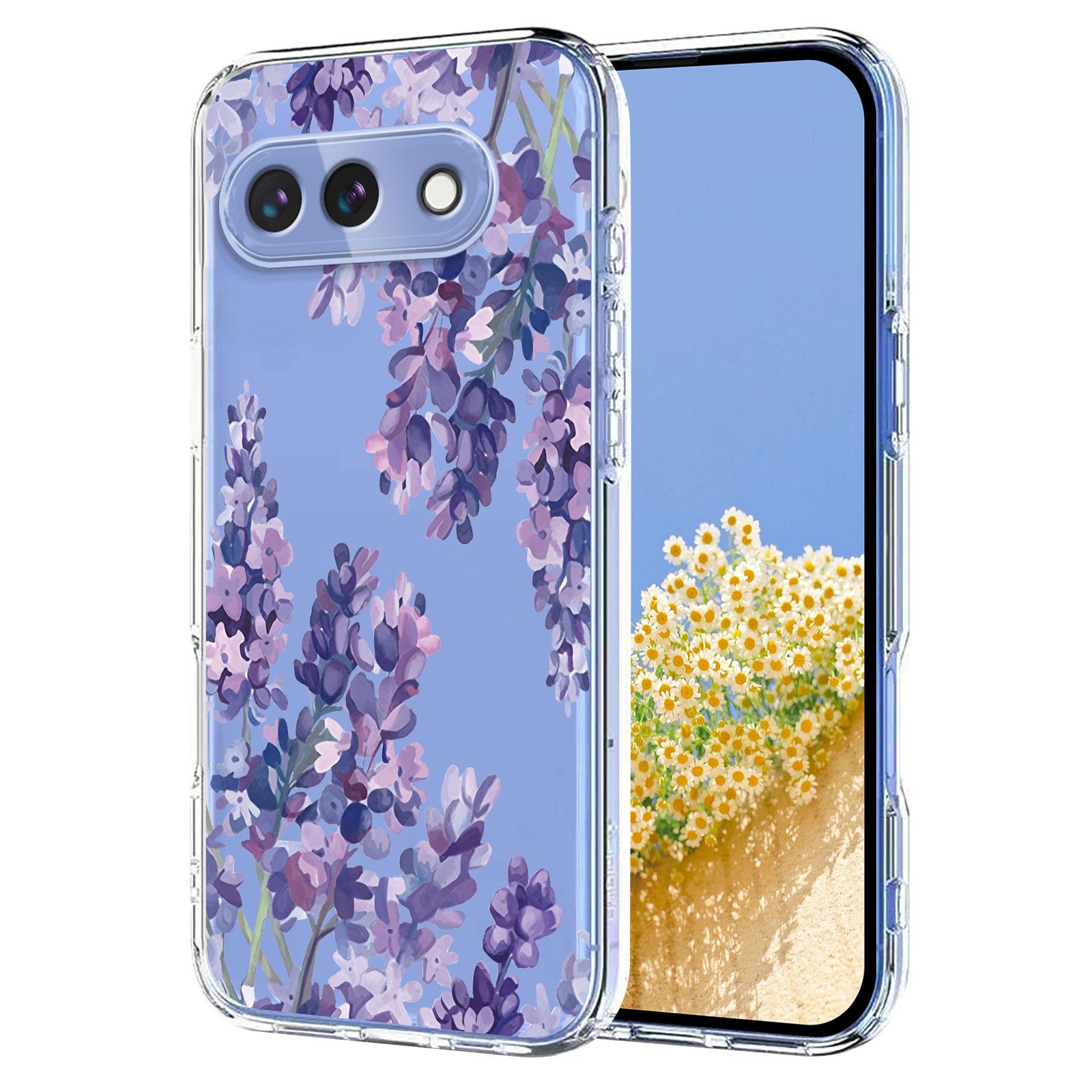 

For Google Pixel 9a Case Butterfly Floral Pattern Printing TPU Phone Back Cover
