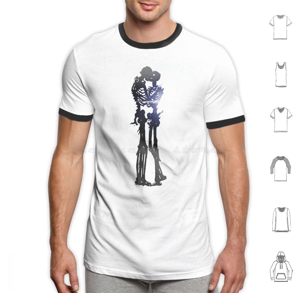 Skeleton Kiss Lens Flare Nuclear Love Skull T Shirt Cotton Men Women DIY Print Skeleton Kiss Kissing Skeletons Nuclear Atomic