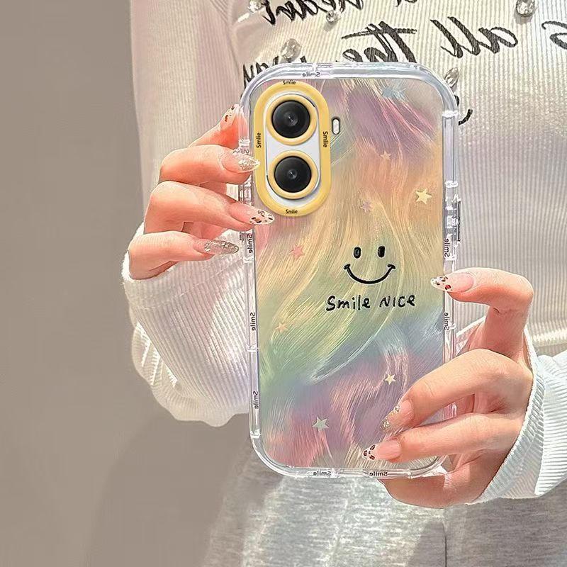 Colorful Smiley Face Suitable for Apple 16/15/14 Huawei Honor Xiaomi Phone Case 13 Pro Max Full Coverage Shockproof