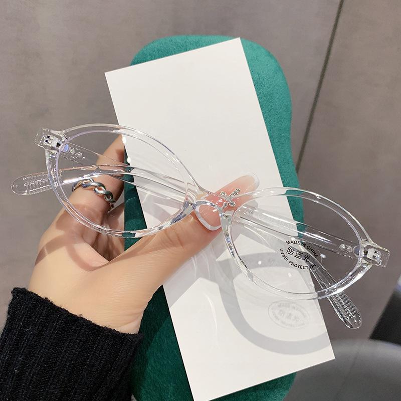 

Очки для чтения с прозрачной оправой, маленькие овальные, с защитой от синего света и антирадиационным фильтром, для пресбиопии, дизайнерские Original lens 0