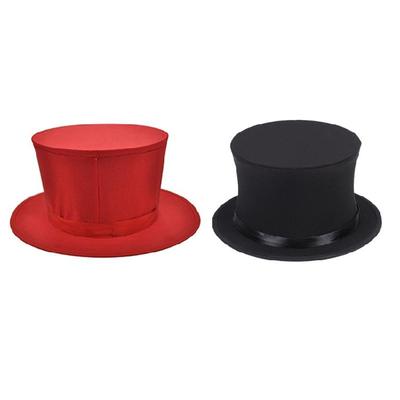 Cosplay Fedora Kappe Flacher Hut für Erwachsene Unisex Magierhut Maskenball Kappe