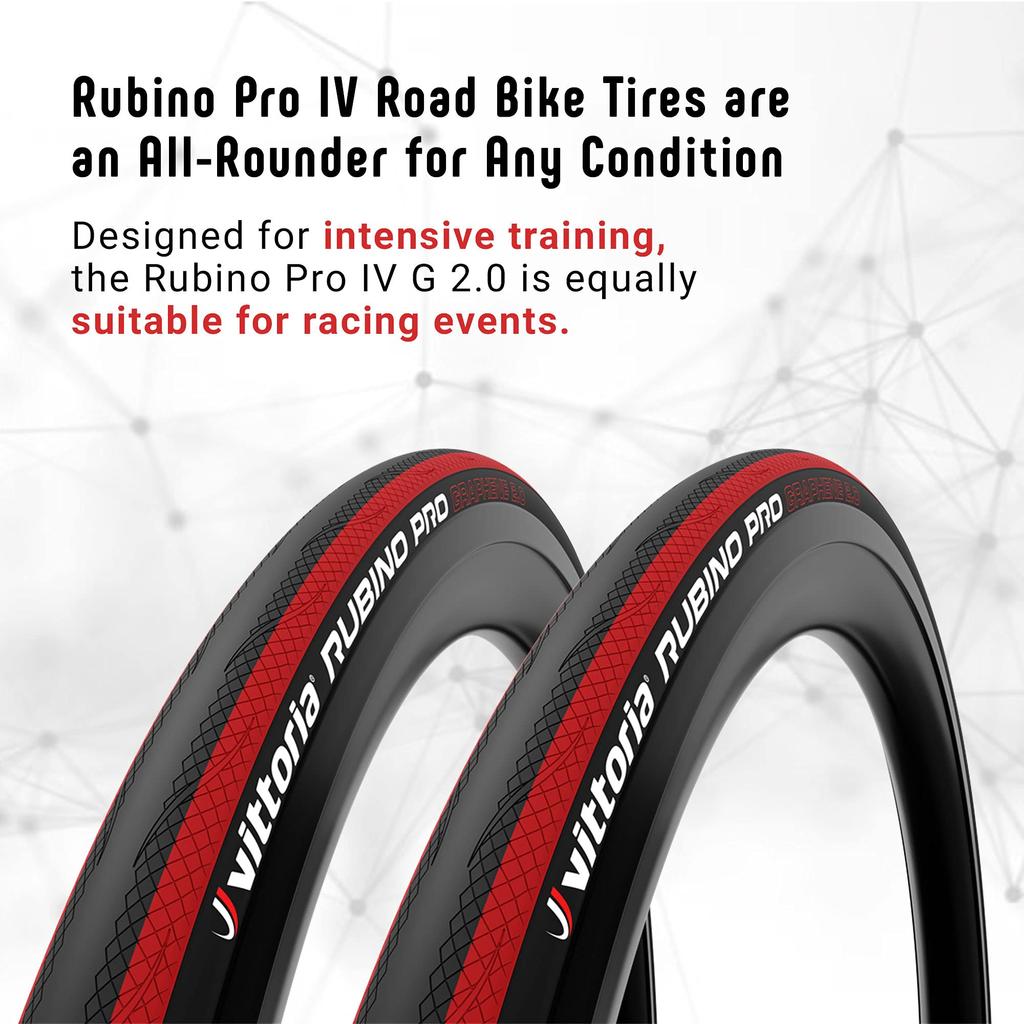 Vittoria Rubino Pro WHT 700X25C Tire 270g ALL BLK Presta Tire and Suppleness Three Types of Compounds Are Used To Bring Out the G2.0 Clincher Size