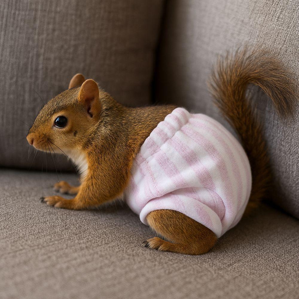 

Absorbent Squirrel Diapers Breathable Groundhog Briefs for Hamster Groundhog S синій