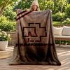 Rammstein blanket Flannel Blanket Soft Cozy Plush Throw for Sofa Bed Lightweight Home Decoration Gifts for Christmas various holidays