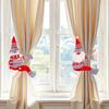 Christmas Curtain Buckle Decor Santa Claus Elk Snowman Cartoon Home Ornament Gift New Year Holiday Window Decoration Accessories