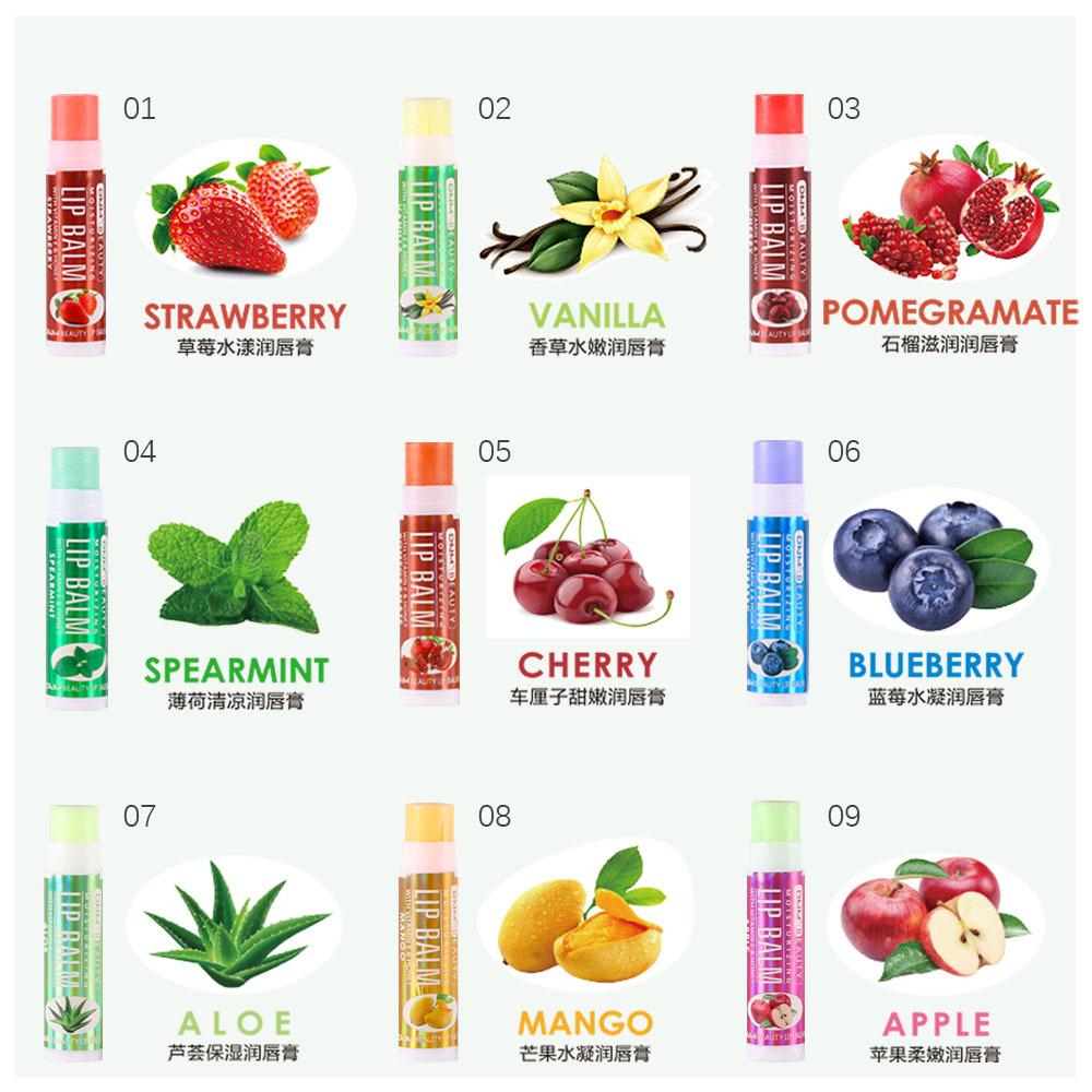 Single Multi-flavor Moisturizing and Hydrating Base Lip Balm with 18 Color Lip Gloss Makeup