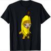 2026 Neues Entspannendes Lustiges Bananenkatzen T-Shirt Kreatives Katzen-Meme-Design Lässiges Oberteil Vielseitig Rundhals Kurzarm für den täglichen Gebrauch